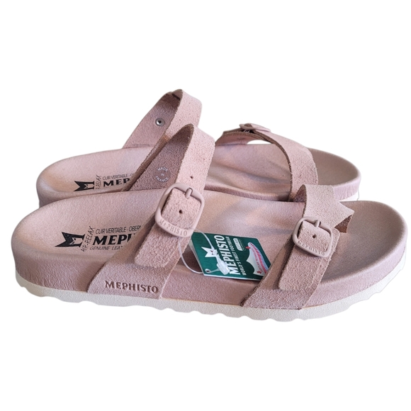 NWT Mephisto Kristal pink Sandvel Suede sandals - 37 (6.5 -7 US)     F16 - Picture 2 of 11